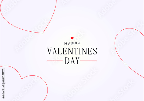Happy valentine's day minimalist art
