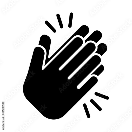clapping hands icon vector