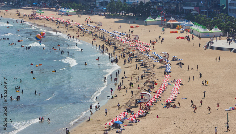 Sunny Summer Gwangalli Beach, Busan, South Korea, Asia. Sunny Summer Gwangalli Beach, Busan, South Korea, Asia.