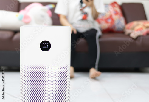 Pm2.5 air purifier in the living room