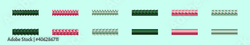 set of endless rebars cartoon icon design template with various models. vector illustration isolated on blue background