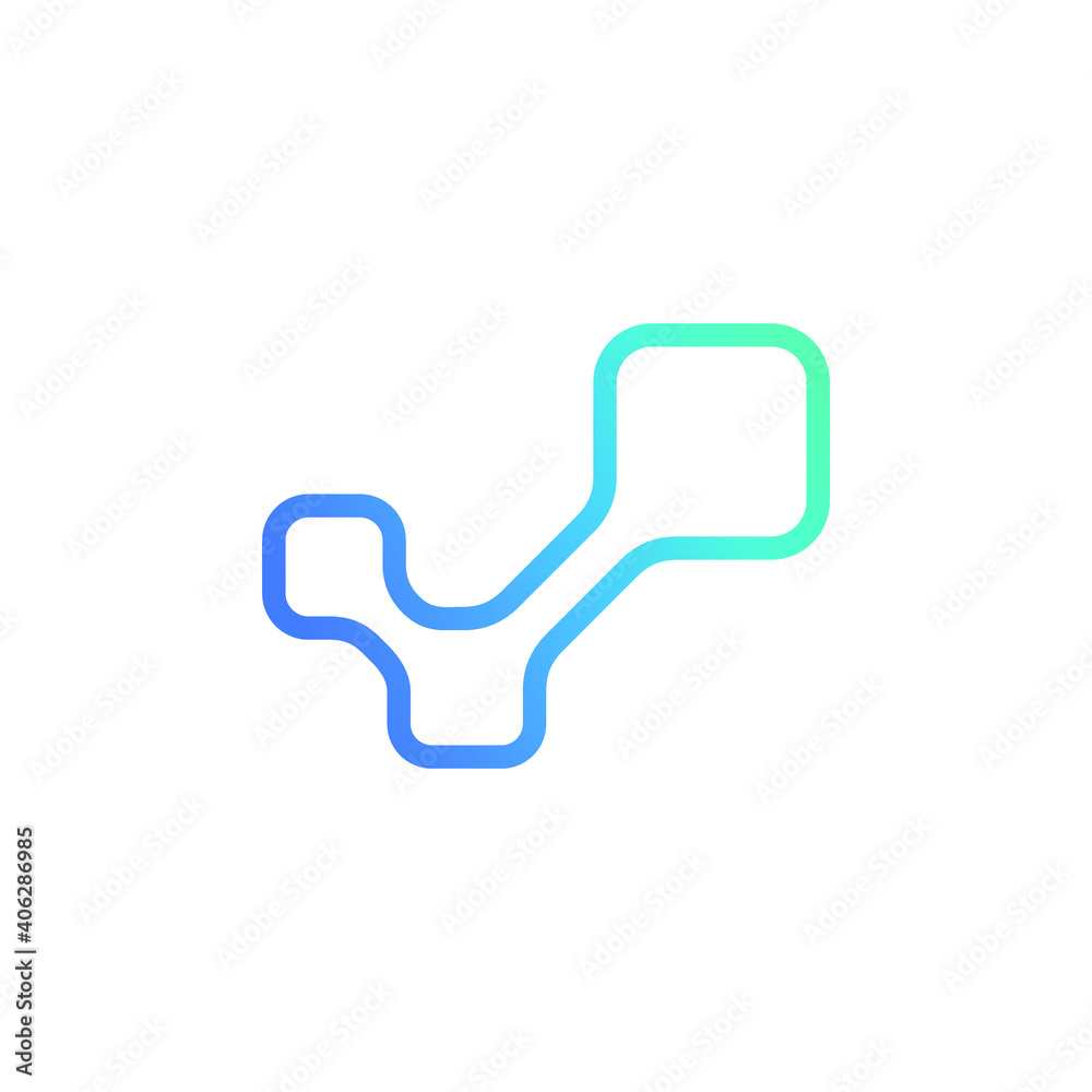 Data Digital Technology Outline Logo Design Graphic Concept Data Digital Technology Outline Logo Design Graphic Concept