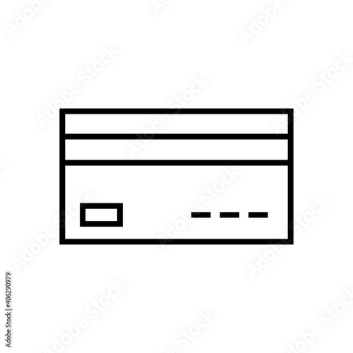 credit icon line style vector for your design