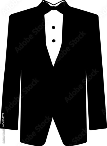 tuxedo icon isolated on white background