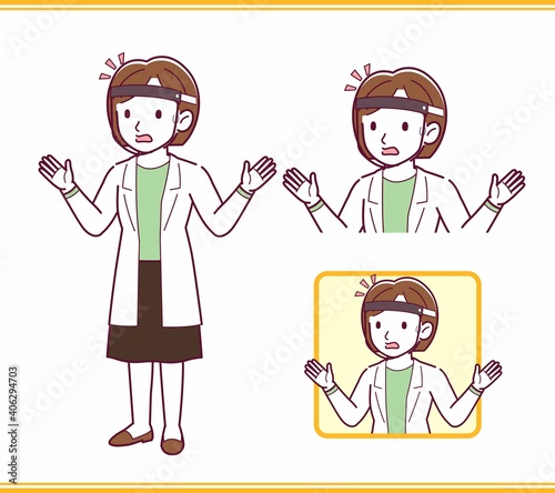 Young woman in a lab coat