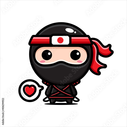 cute ninja character design