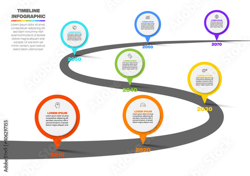 Business road map timeline infographic icons designed for abstract background template milestone element modern diagram process technology digital marketing data presentation chart Vector illustration