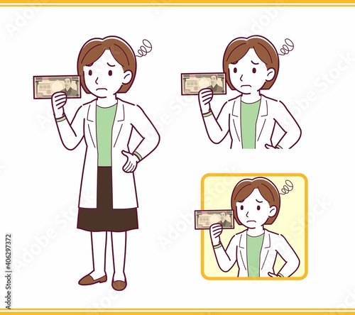 Young woman in a lab coat_A