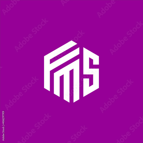 FMS logo FMS icon FMS vector FMS monogram FMS letter FMS minimalist FMS triangle FMS flat Unique modern flat abstract logo design  