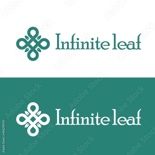 Logo infinity leaf, infinite leaf, infinite leave, infinity leave, green infinity leaf, green real estate, natural real estate, nature design template logo, beauty logo nature