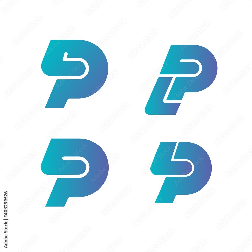 Logo initial letter pl modern digital P L pay later technology Logo initial letter pl modern digital P L pay later technology