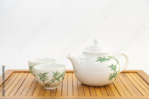 台湾茶、中国茶用の茶壺と茶杯 Pot and Cup for Taiwan or China tea photo