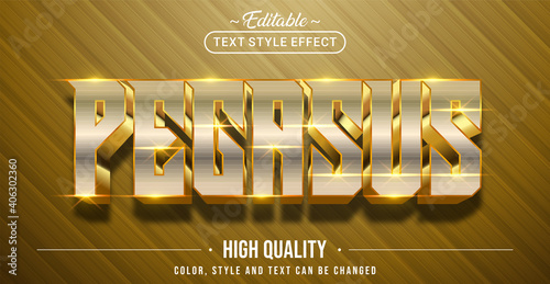 Editable text style effect - Pegasus text style theme.