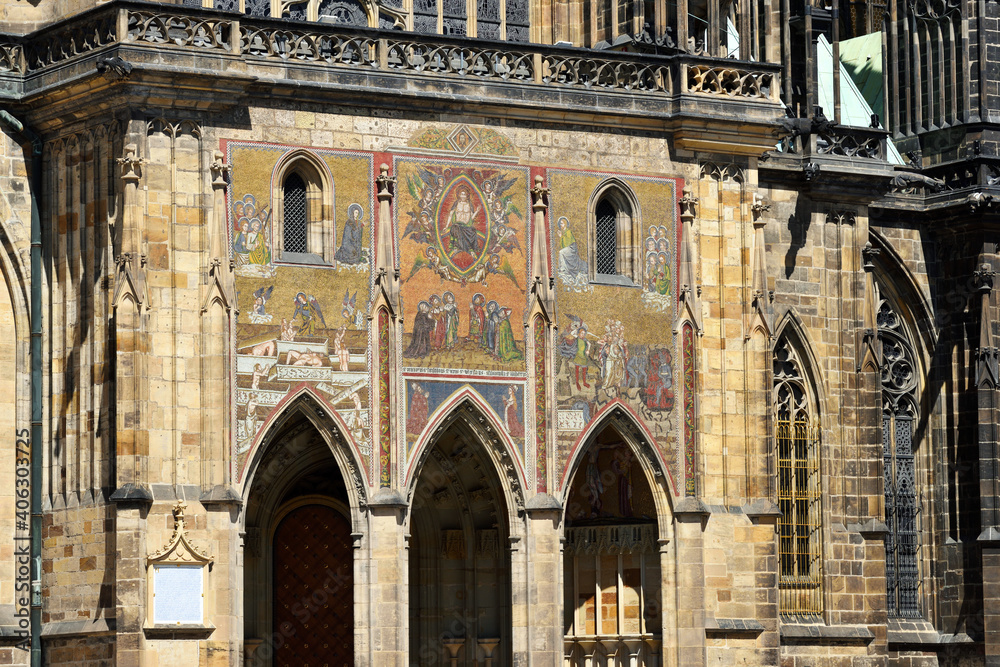 Details of St. Vitus Cathedral in Prague