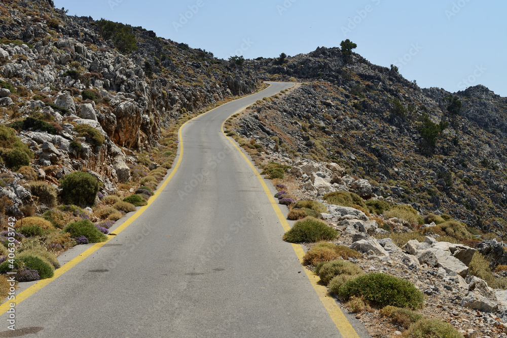 Narrow mountain road