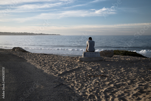 Sitting at the beach