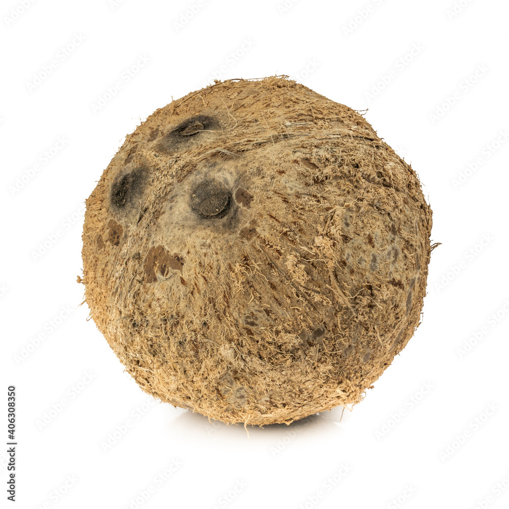 Coconut or Coconut pieces isolated on white background. Pure Coconut oil from Tropical fruit Coconut or Coconut pieces isolated on white background. Pure Coconut oil from Tropical fruit