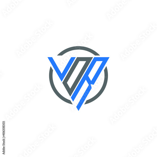 vor logo vor icon vor vector vor monogram vor letter vor minimalist vor triangle vor flat Unique modern flat abstract logo design  