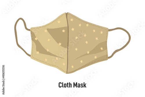 Cloth mask with straps, handmade face covering