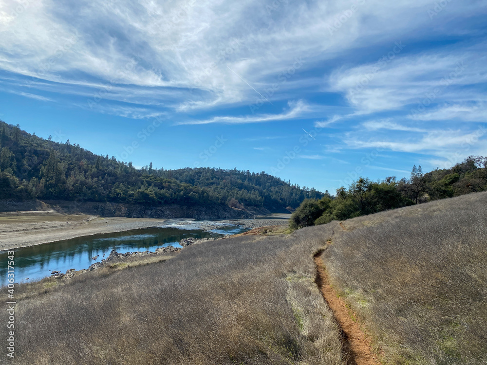 Trail Along the North Fork of the American River Along the Pioneer Express Trail in California