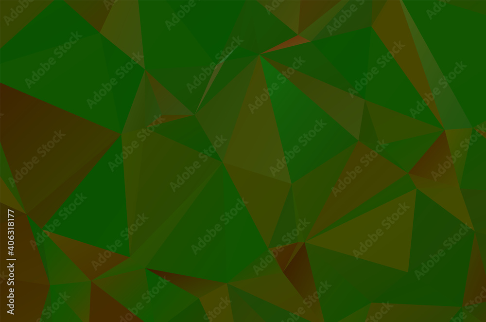 Abstract green vivid wallpaper mosaic background. Geometric triangle