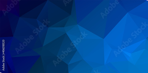 Blue vivid polygonal mosaic background, creative design templates Illustration