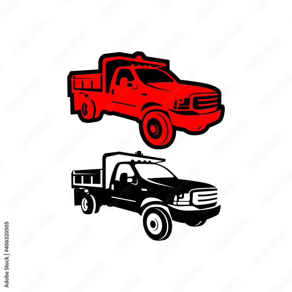Fototapeta premium 4wd car truck logo