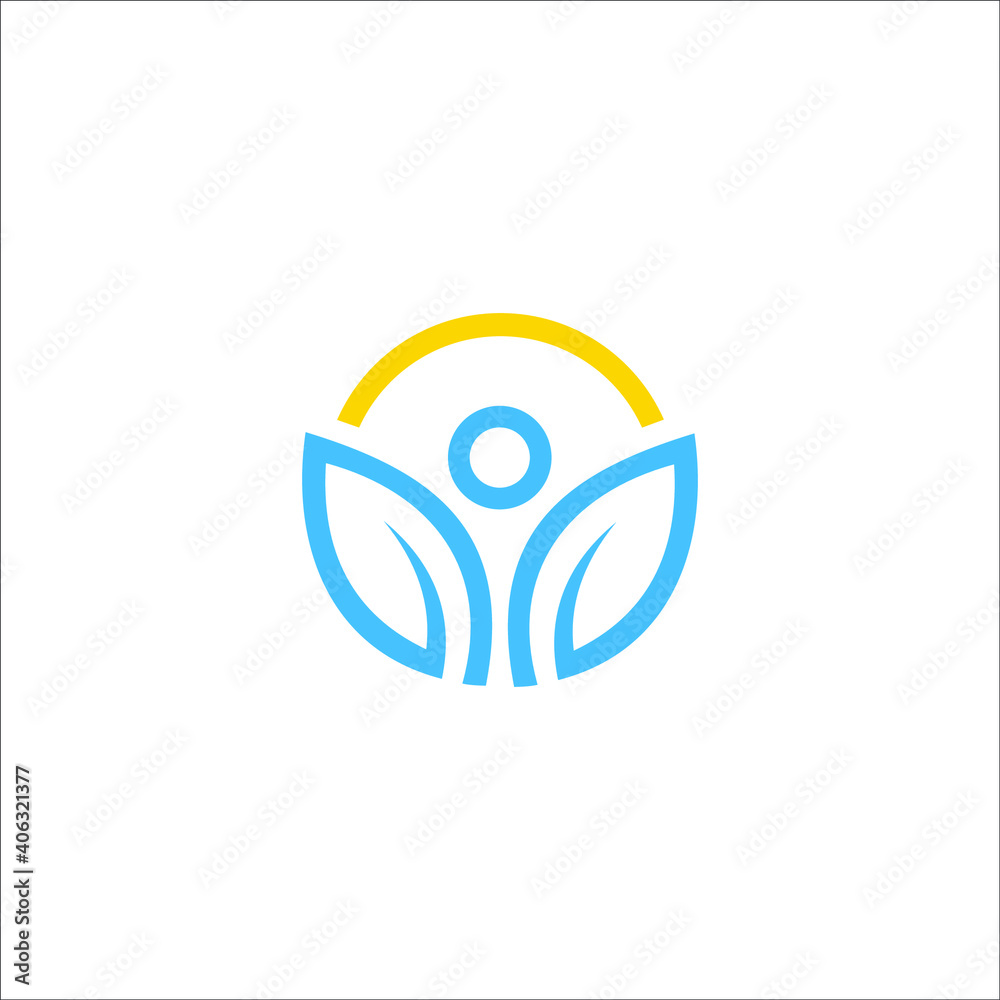 Obraz premium logo leaft life natural yoga healthy icon templet vector