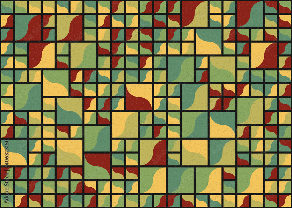 Fototapeta premium Abstract Geometric Pattern generative computational art illustration