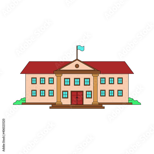 City hall building vector illustration isolated on white background 
