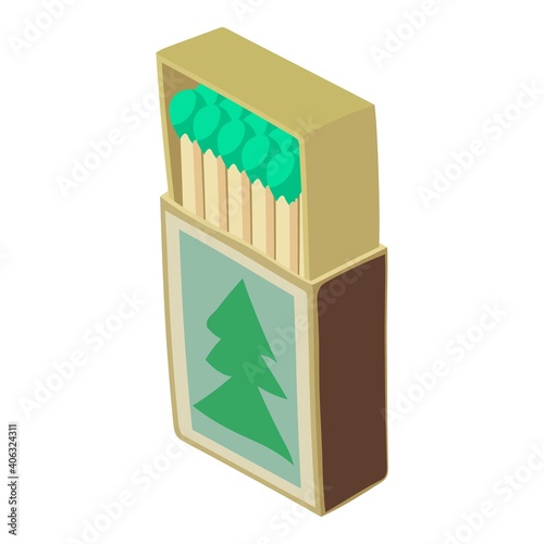 Hunting match box icon. Isometric of hunting match box vector icon for web design isolated on white background