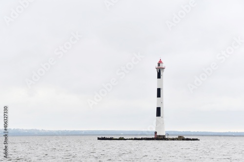 Light house on the small island, Gulf of Finland, Russia