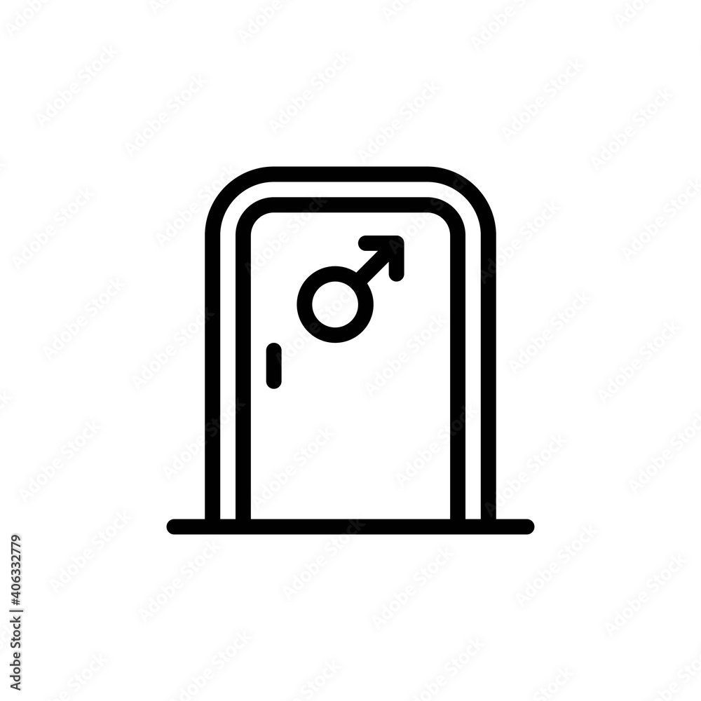 gender male icon in line style isolated on white background. EPS 10 gender male icon in line style isolated on white background. EPS 10