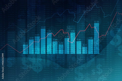 2d rendering Stock market online business concept. business Graph  © deepagopi2011