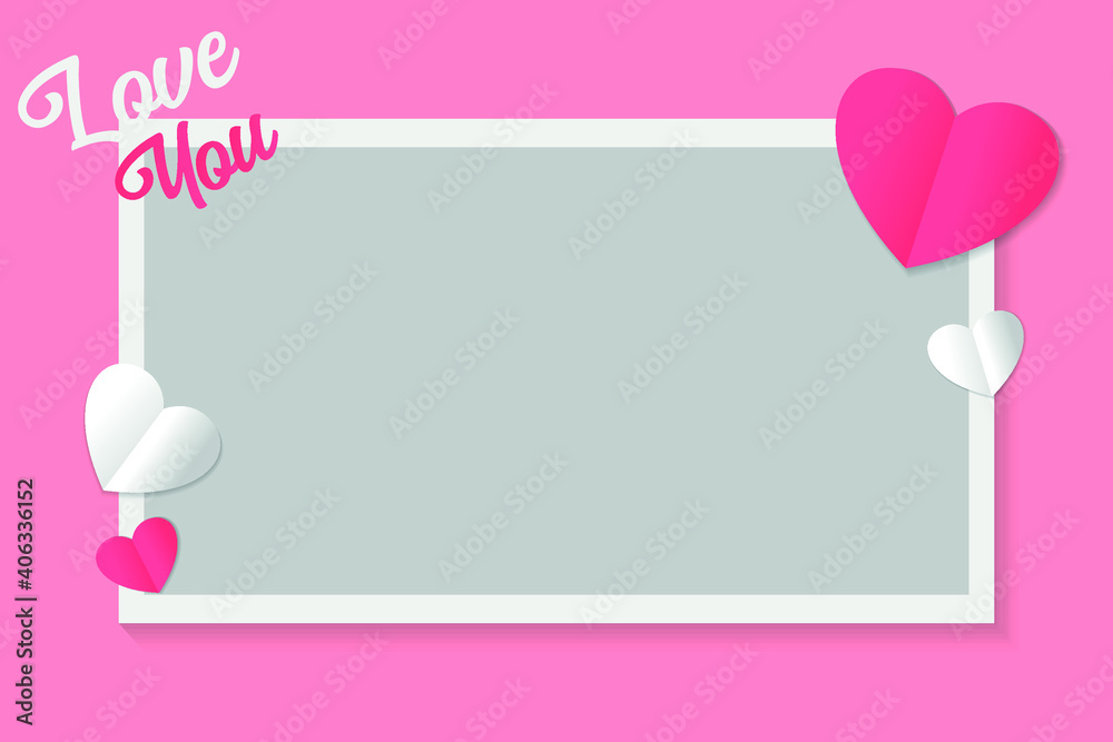 Love frame for valentine's day Vector
