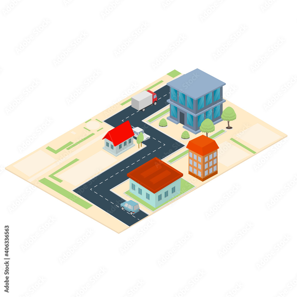 Map of the city. Street traffic route, vector illustration Map of the city. Street traffic route, vector illustration
