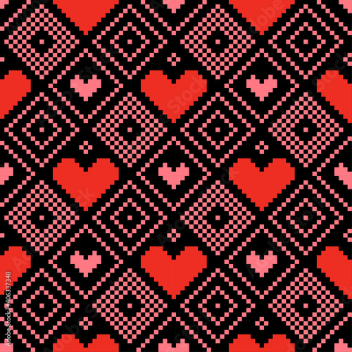 seamless pattern with hearts