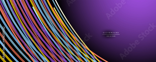 Abstract colorful lines vector background. Internet, big data and technology connections concept, abstract template