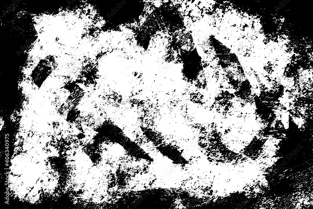 Black and white background. Monochrome grunge background. Abstract texture of dirt, dust, blots, chips. Dirty dirty surface