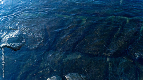  image water under rocks HD in the sea