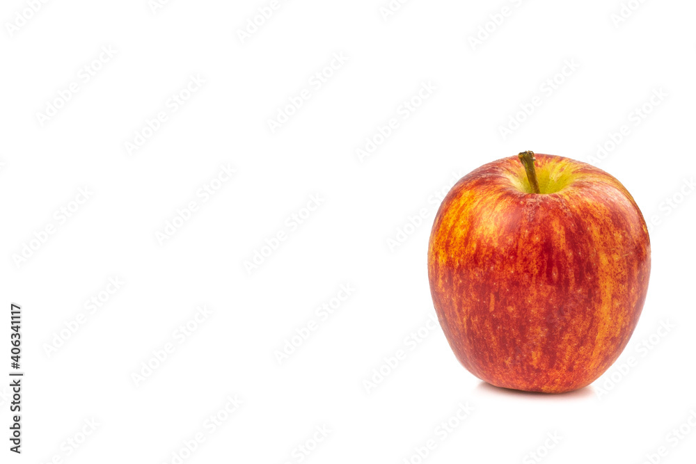Organic Gala apples (Malus domestica) isolated on white background.Healthy Fruit Concept and Weight Loss Organic Gala apples (Malus domestica) isolated on white background.Healthy Fruit Concept and Weight Loss