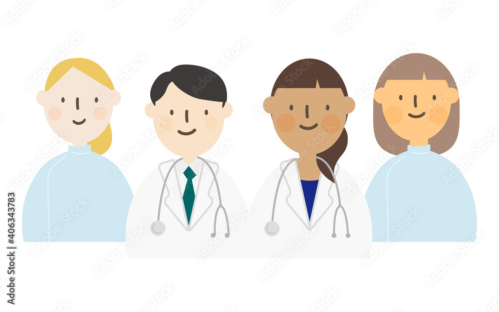Vector illustration of healthcare professional Vector illustration of healthcare professional