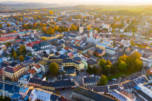 Panoramic view of historical center of Sumperk, Czech Republic © JackF