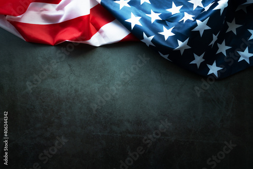 Martin Luther King Day Anniversary - American flag on abstract background