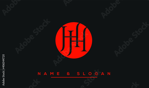 H, HH  Abstract Letters Logo Monogram