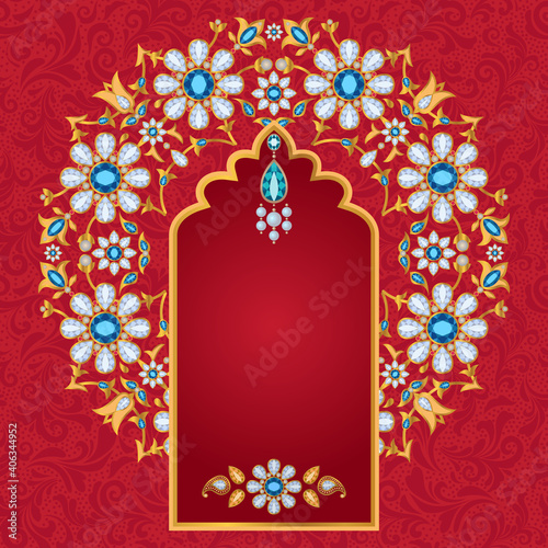 Greeting card in Indian style