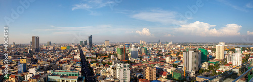 Phnom Penh cambodia overview Daytime from Sky bar in the middle of city © Tek Dara