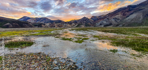 beautiful landmannalaugar scenery

