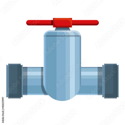 Plumbing pipe icon. Cartoon of plumbing pipe vector icon for web design isolated on white background