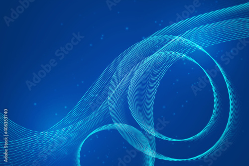 Line wave and dots geometric texture abstract background with copy space for text or message web design